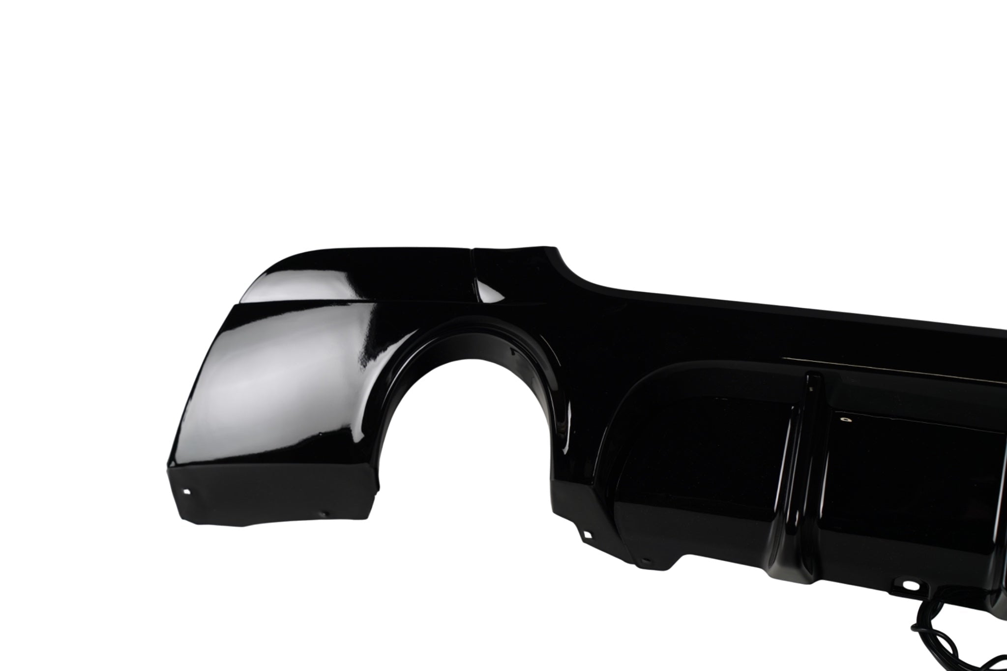 E92 & E93 M - Performance Style Diffusor med LED – Gloss Black (Dual Exit)