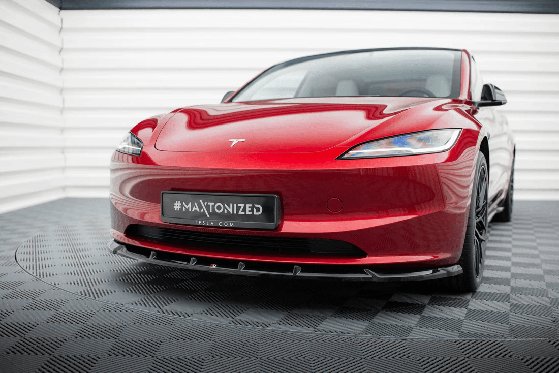Maxton Design Frontsplitter V.2 – Tesla Model 3 Project Highland Facelift