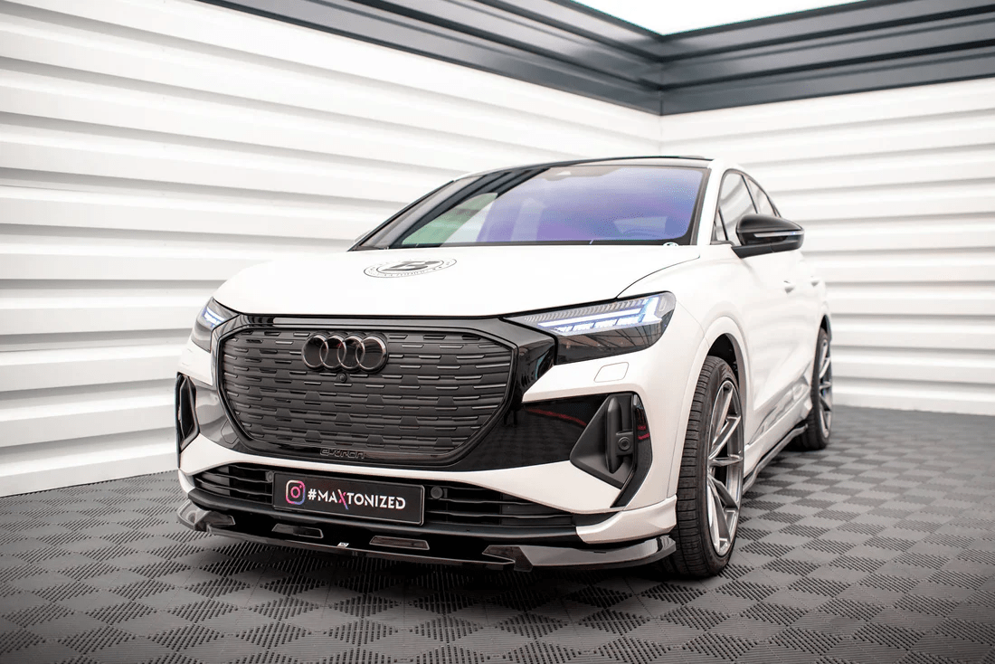 Maxton Design Frontsplitter V.1 – Audi Q4 e - tron Sportback S - Line Mk1